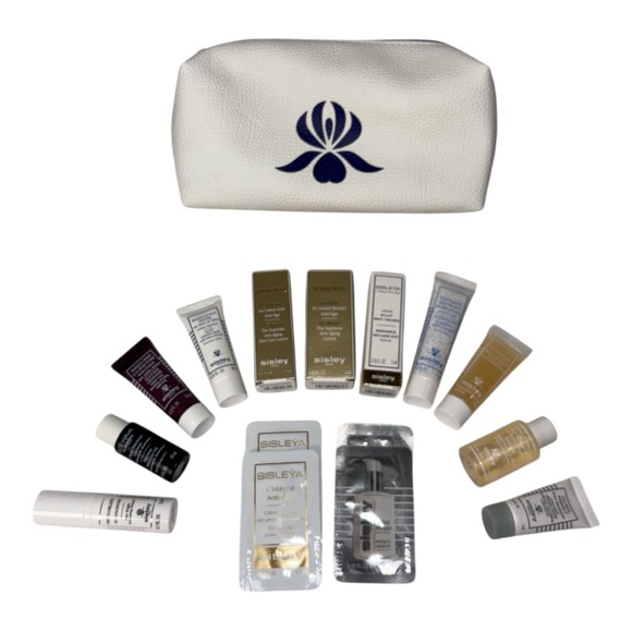 Sisley-Paris Other - Sisley Paris 8 Pc Travel Size Cloth Toiletries Bag With Skin Care Le Phyto Rouge